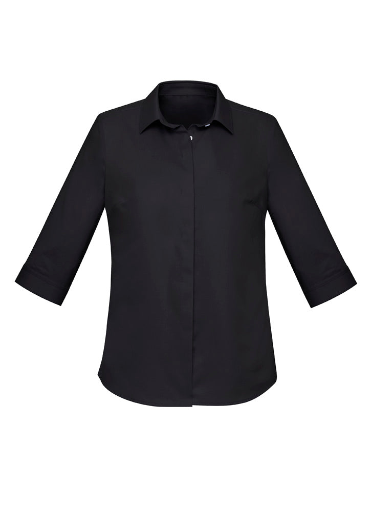 Womens Charlie 3/4 Sleeve Shirt - Black