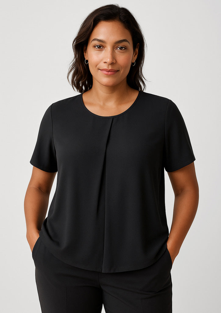 Womens Sydney Short Sleeve T-Top - Black