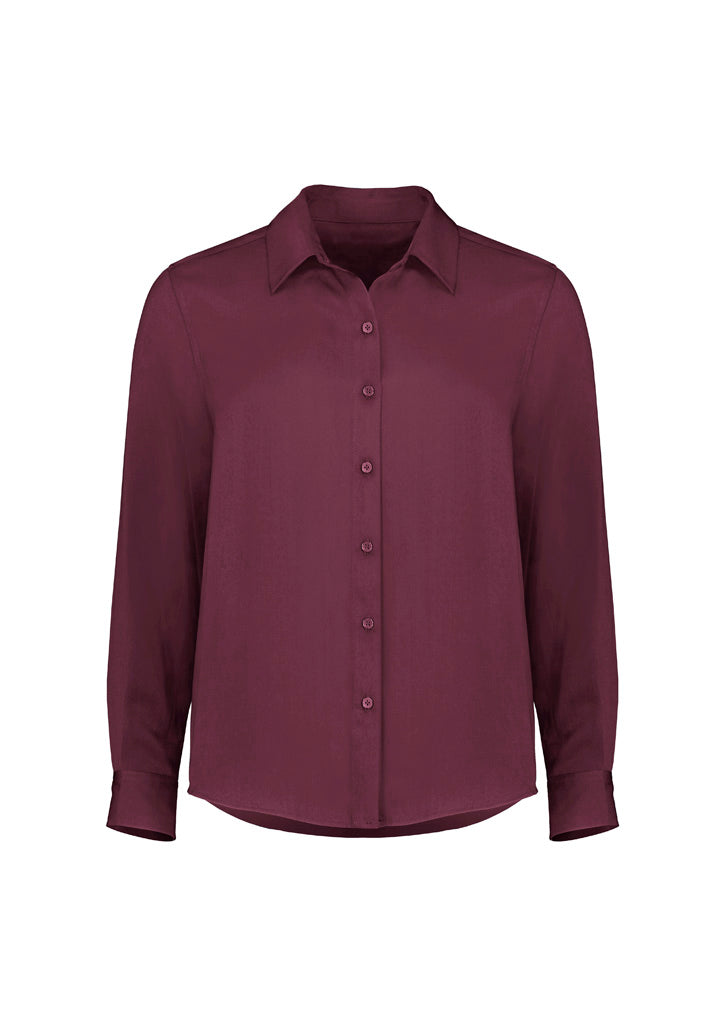 Womens Evelyn Long Sleeve Shirt - Wine