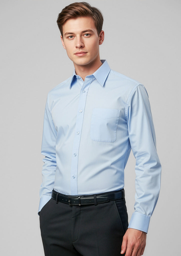 Mens Base Long Sleeve Shirt - Blue