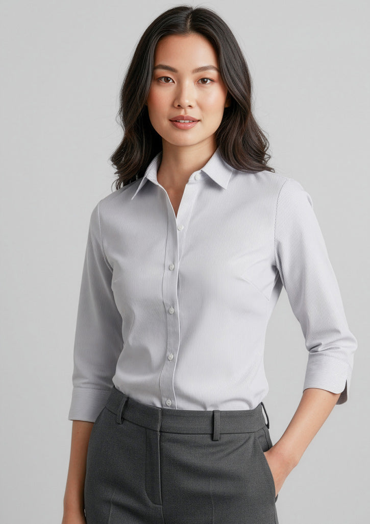 Womens Ambassador 3/4 Sleeve Shirt - Silver Grey