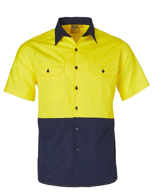 Hi-Vis two tone S/S cotton work shirt