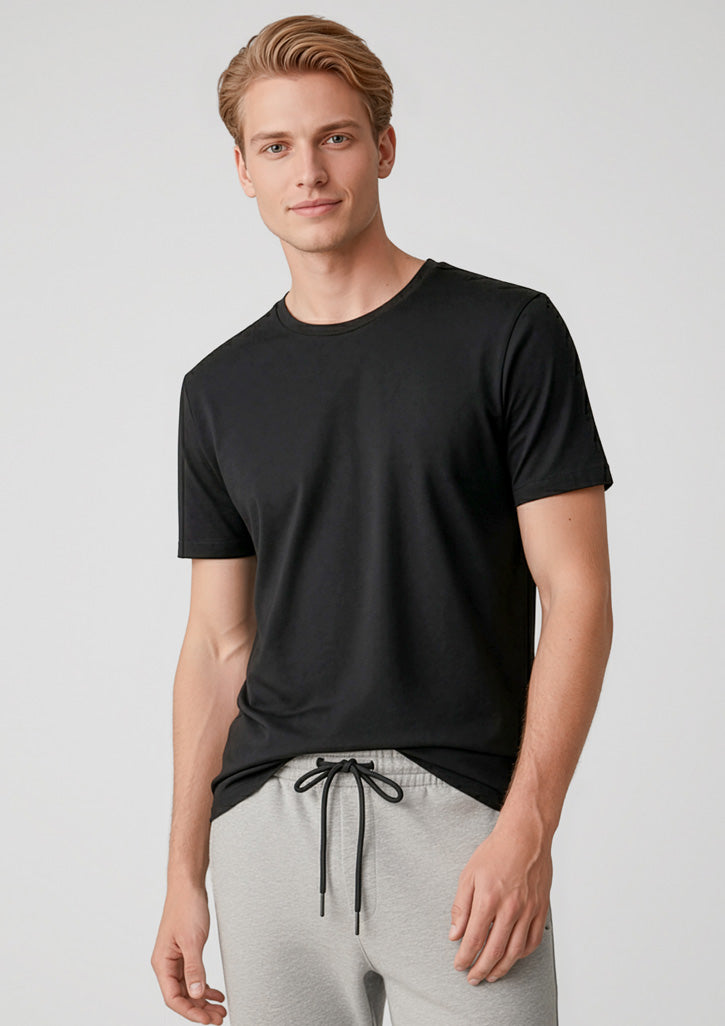 Mens Action Short Sleeve Tee - Black