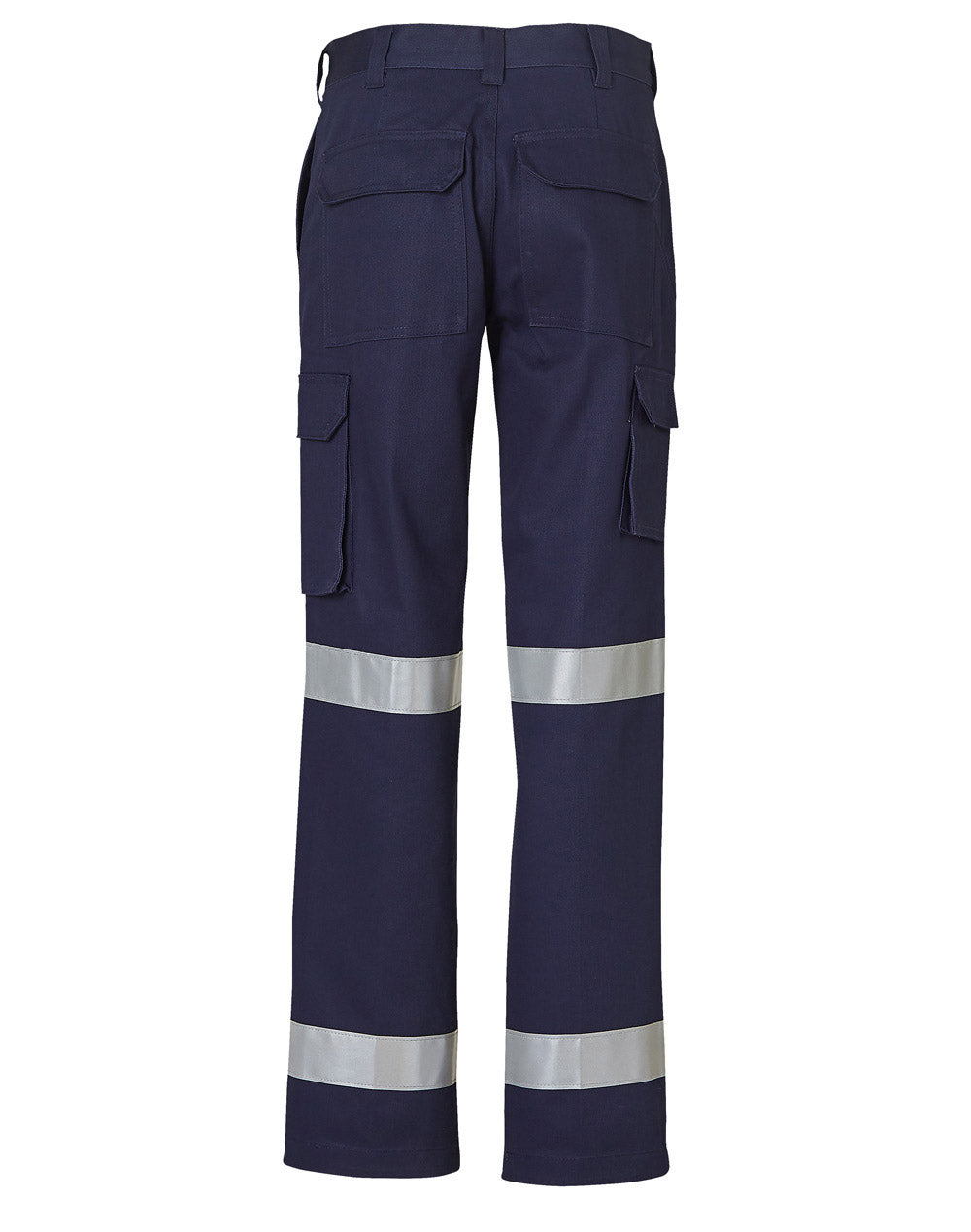 Ladies' Heavy Cotton Pre-Shrunk Drill Pant with 3M Tape - Navy