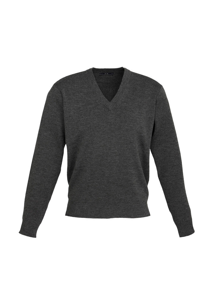 Mens Woolmix Knit Pullover - Charcoal