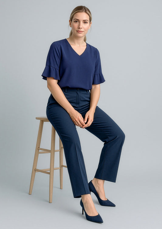 Womens Cool Stretch Adjustable Waist Pant - Navy