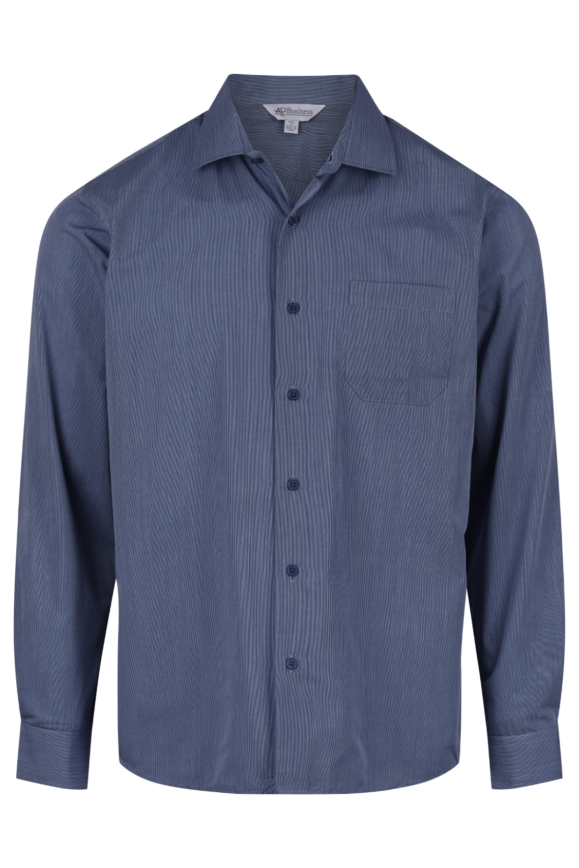 BELAIR MENS SHIRT LONG SLEEVE RUNOUT - V1905L - NAVY