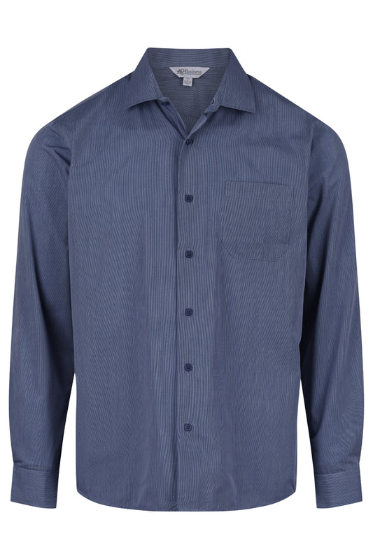 BELAIR MENS SHIRT LONG SLEEVE RUNOUT - V1905L - NAVY