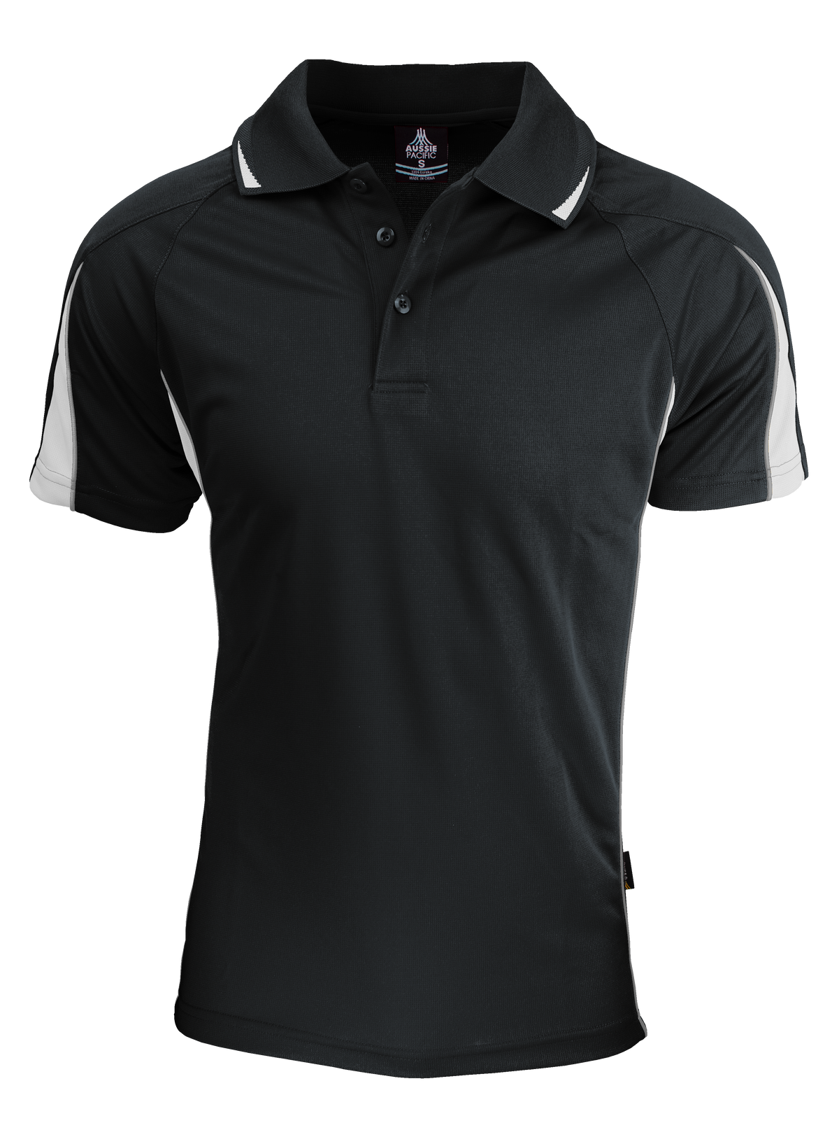 EUREKA MENS POLOS - V1304 - BLACK/WHITE