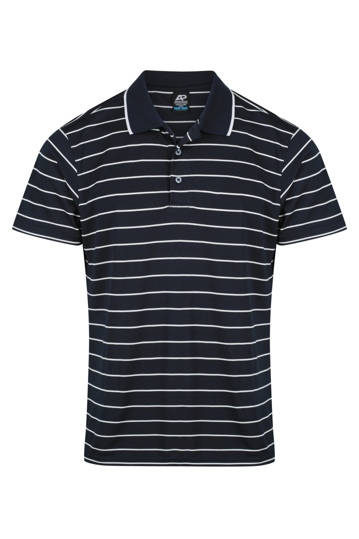 VAUCLUSE MENS POLOS RUNOUT - V1324 - NAVY/WHITE