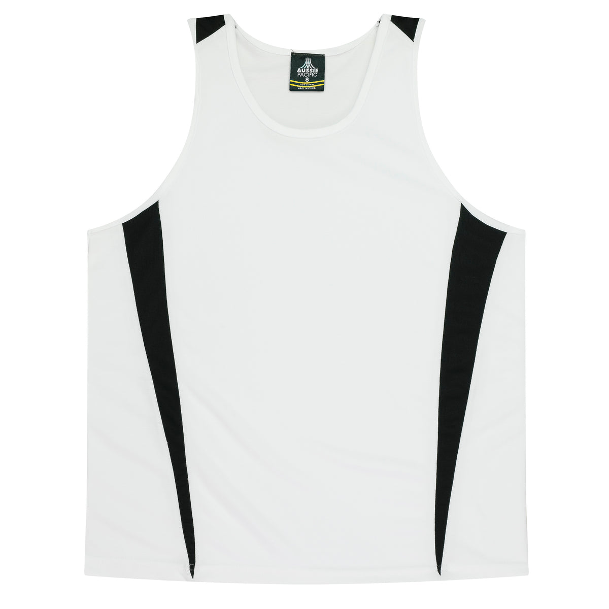 EUREKA KIDS SINGLETS - V3104 - WHITE/BLACK