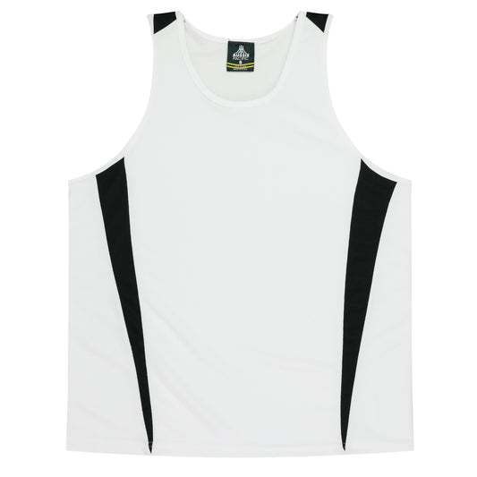 EUREKA KIDS SINGLETS - V3104 - WHITE/BLACK