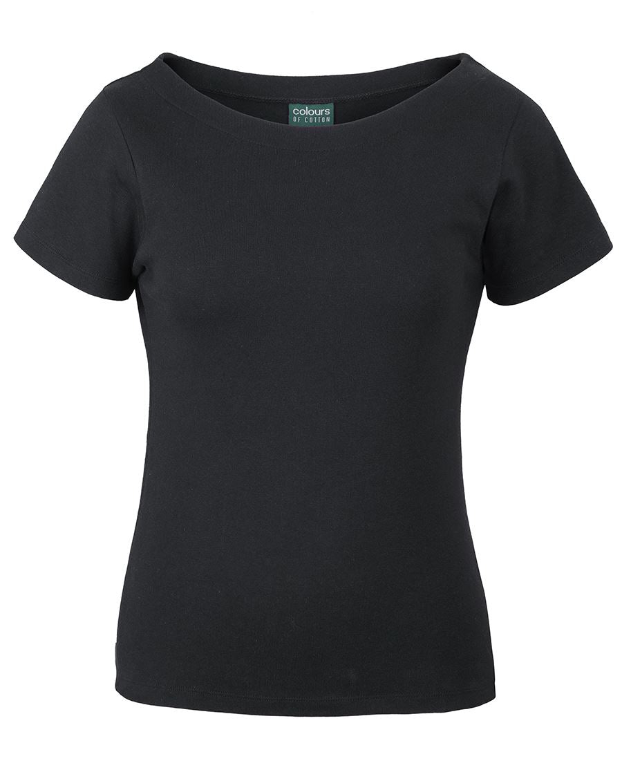 C of C LADIES S/S BOAT NECK TEE SAGE