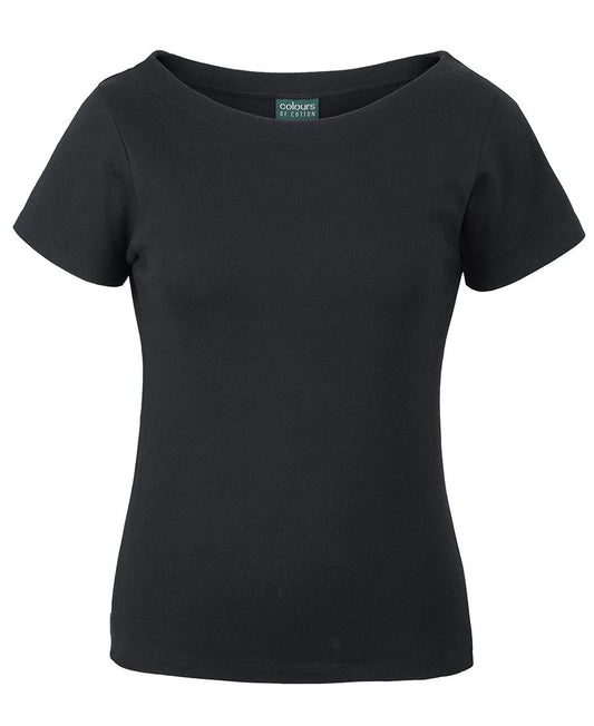 C of C LADIES S/S BOAT NECK TEE SAGE