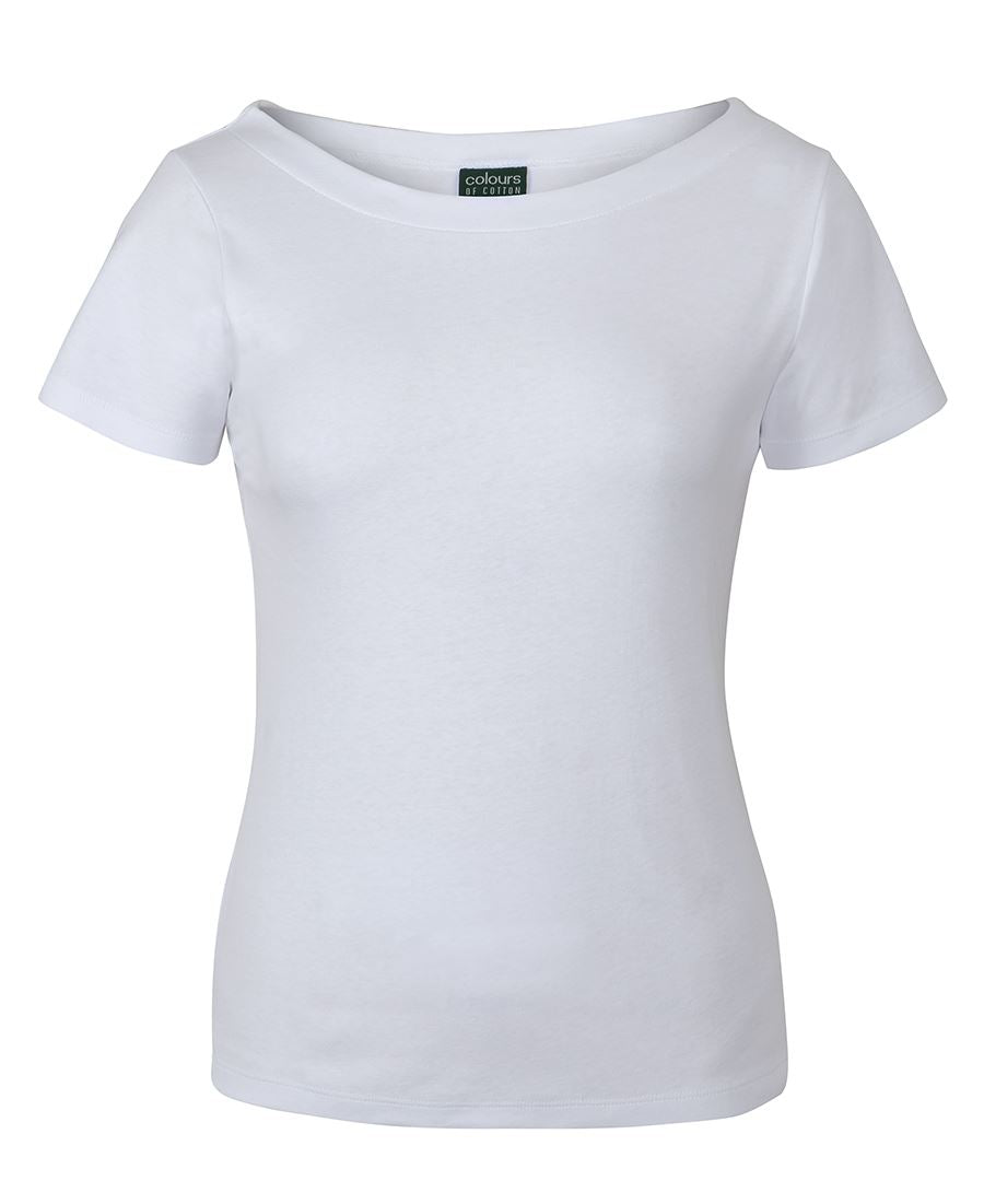 C of C LADIES S/S BOAT NECK TEE SAGE