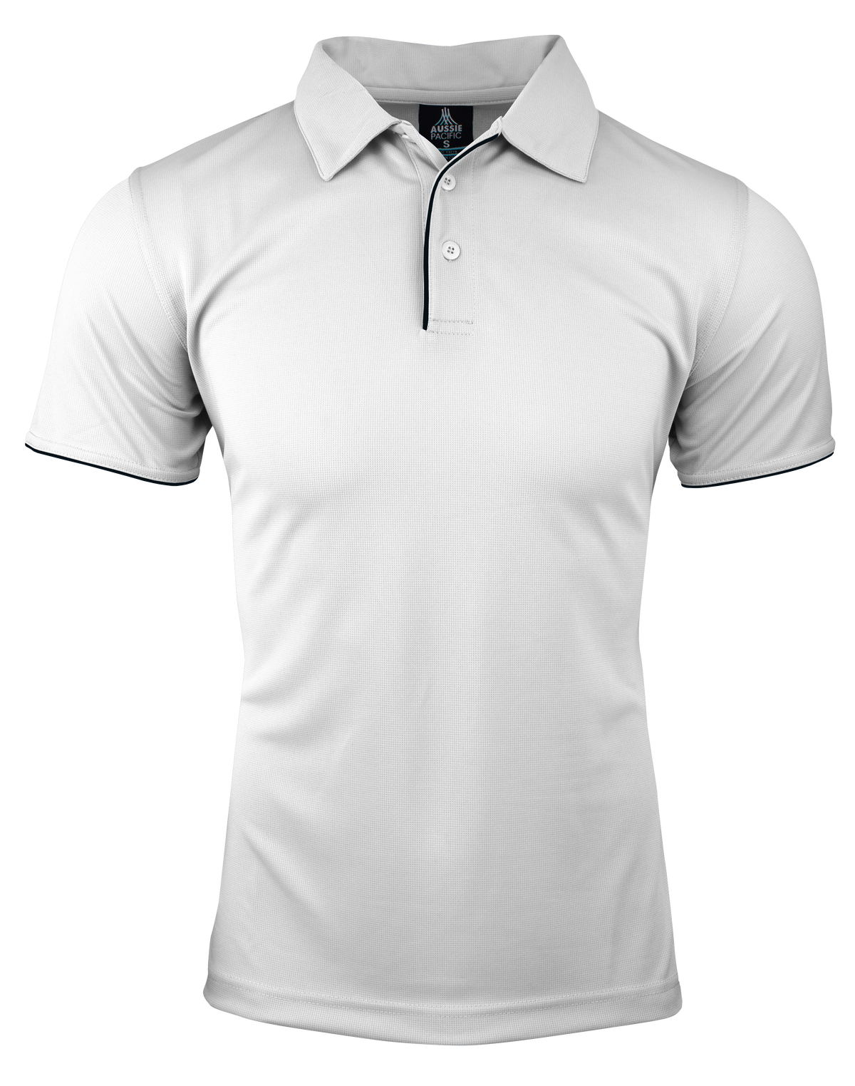 YARRA MENS POLOS - V1302 - WHITE/NAVY