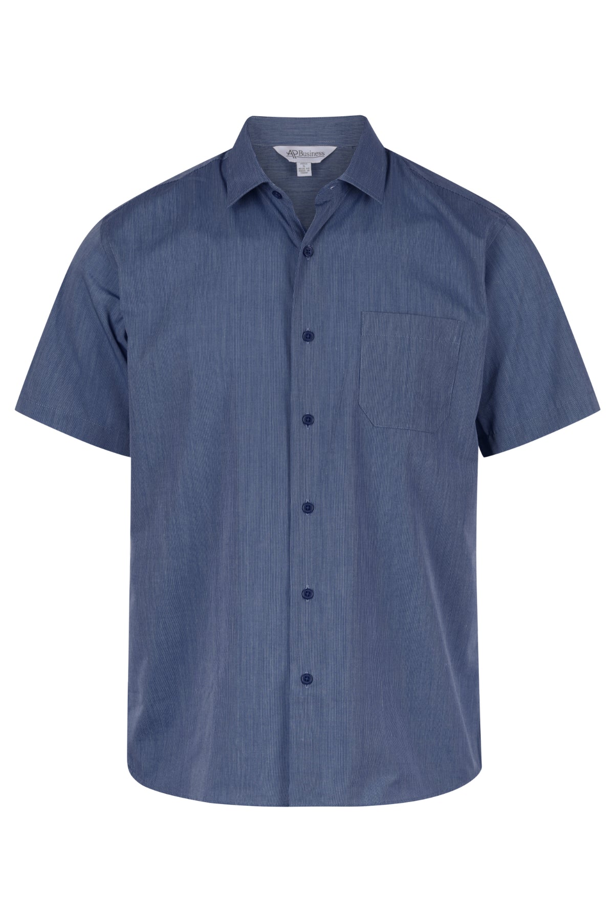 BELAIR MENS SHIRT SHORT SLEEVE RUNOUT - V1905S - NAVY