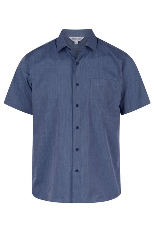 BELAIR MENS SHIRT SHORT SLEEVE RUNOUT - V1905S - NAVY