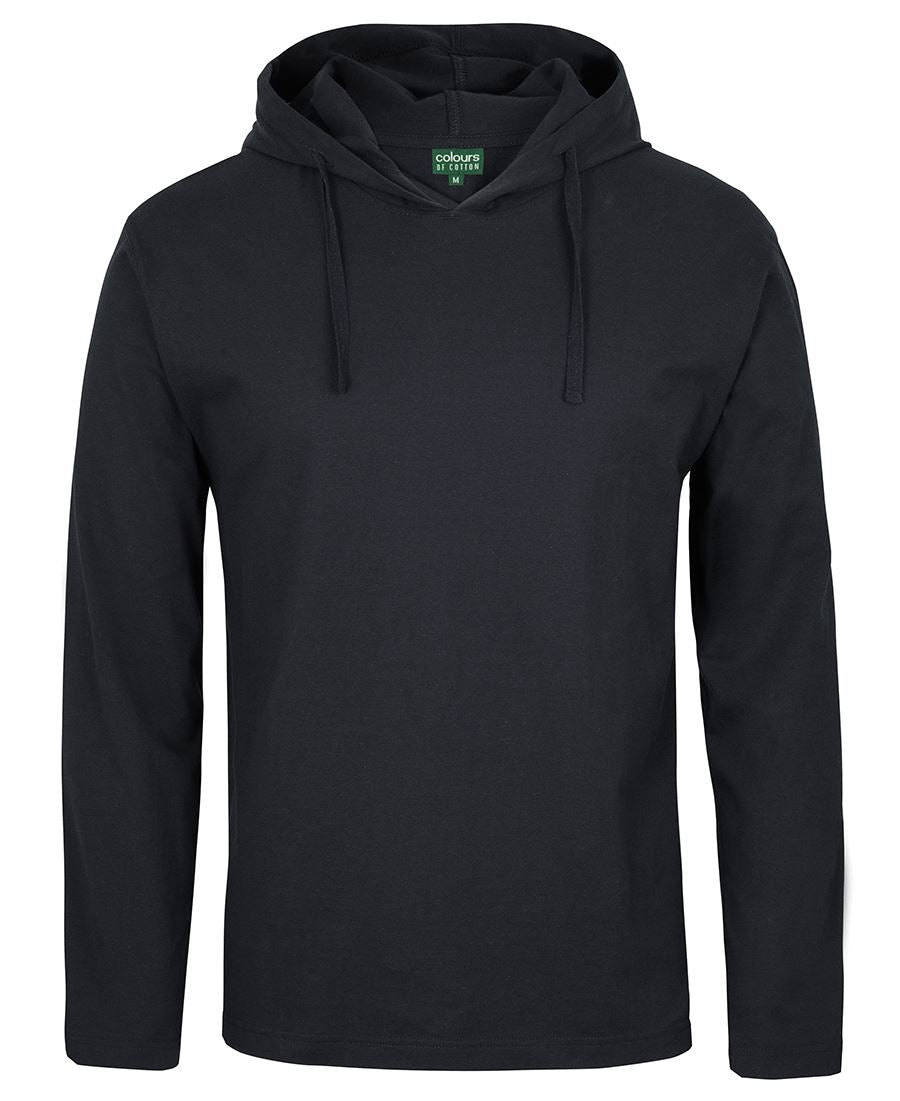 C of C L/S HOODED TEE BLACK
