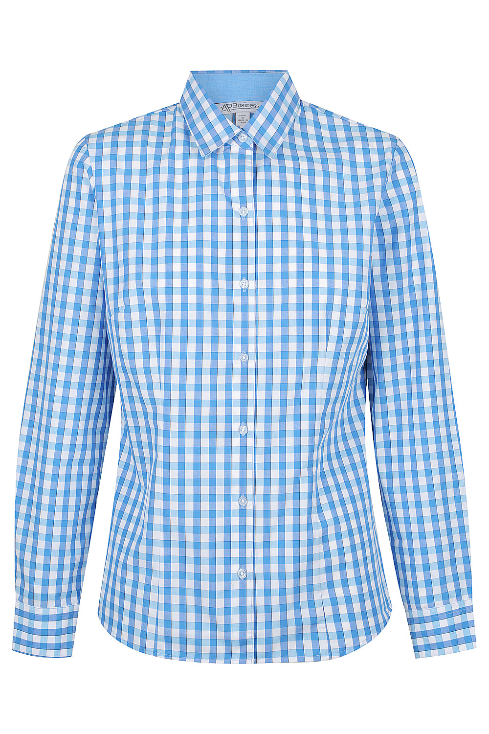 DEVONPORT LADY SHIRT LONG SLEEVE RUNOUT - V2908L - MID BLUE/SKY