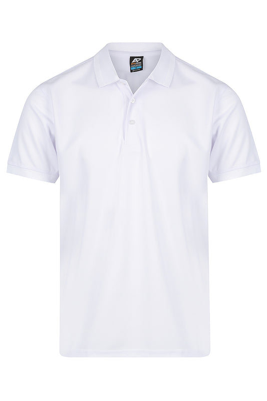 LACHLAN MENS POLOS - V1314 - WHITE