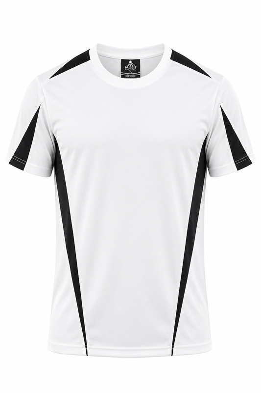 EUREKA MENS TEES RUNOUT - V1204 - WHITE/BLACK