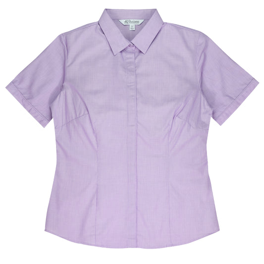 GRANGE LADY SHIRT SHORT SLEEVE RUNOUT - V2902S - MAUVE