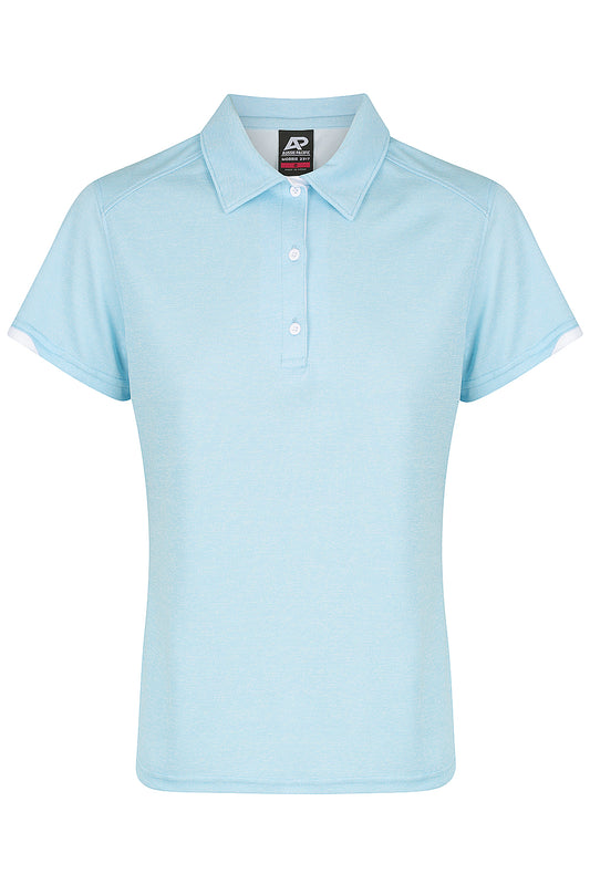 MORRIS LADY POLOS - V2317 - LIGHT BLUE/WHITE
