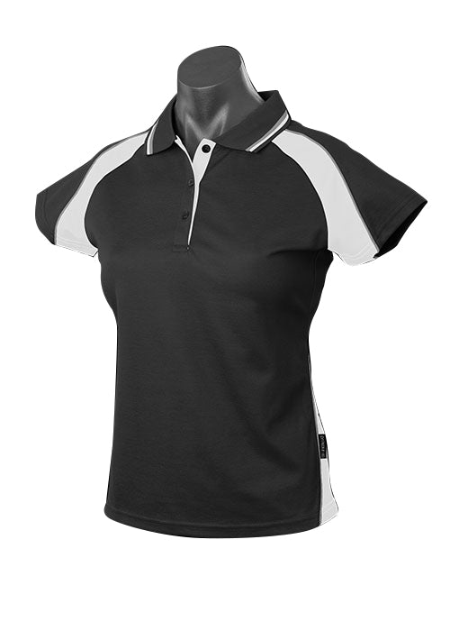 PANORAMA LADY POLOS RUNOUT - V2309 - BLACK/WHITE/ASHE