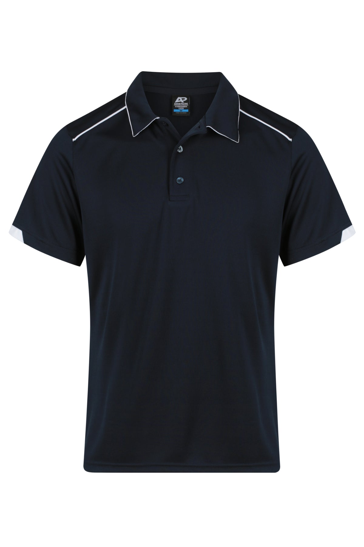 CURRUMBIN MENS POLOS - V1320 - NAVY/WHITE