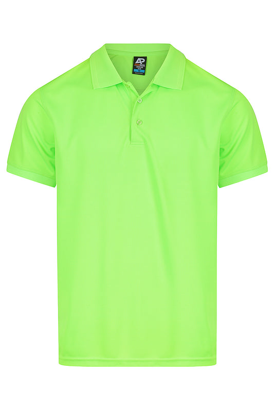 LACHLAN MENS POLOS RUNOUT - V1314 - NEON GREEN