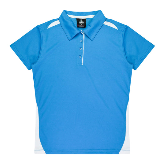 PATERSON LADY POLOS - V2305 - PACIFIC BLUE/WHITE