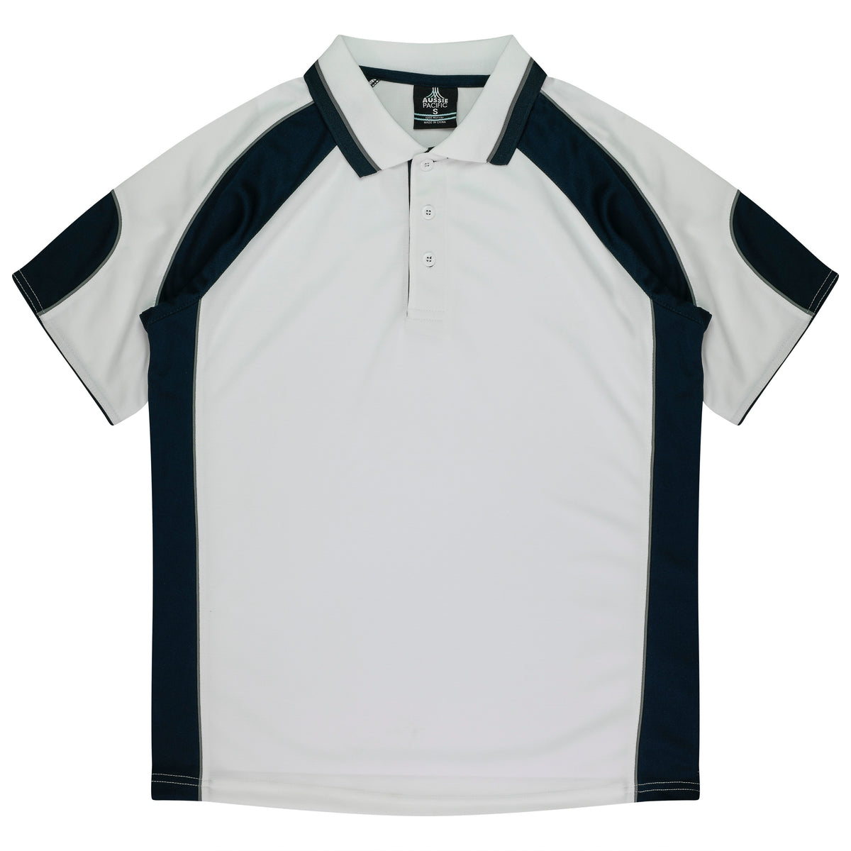 MURRAY KIDS POLOS - V3300 - WHITE/NAVY