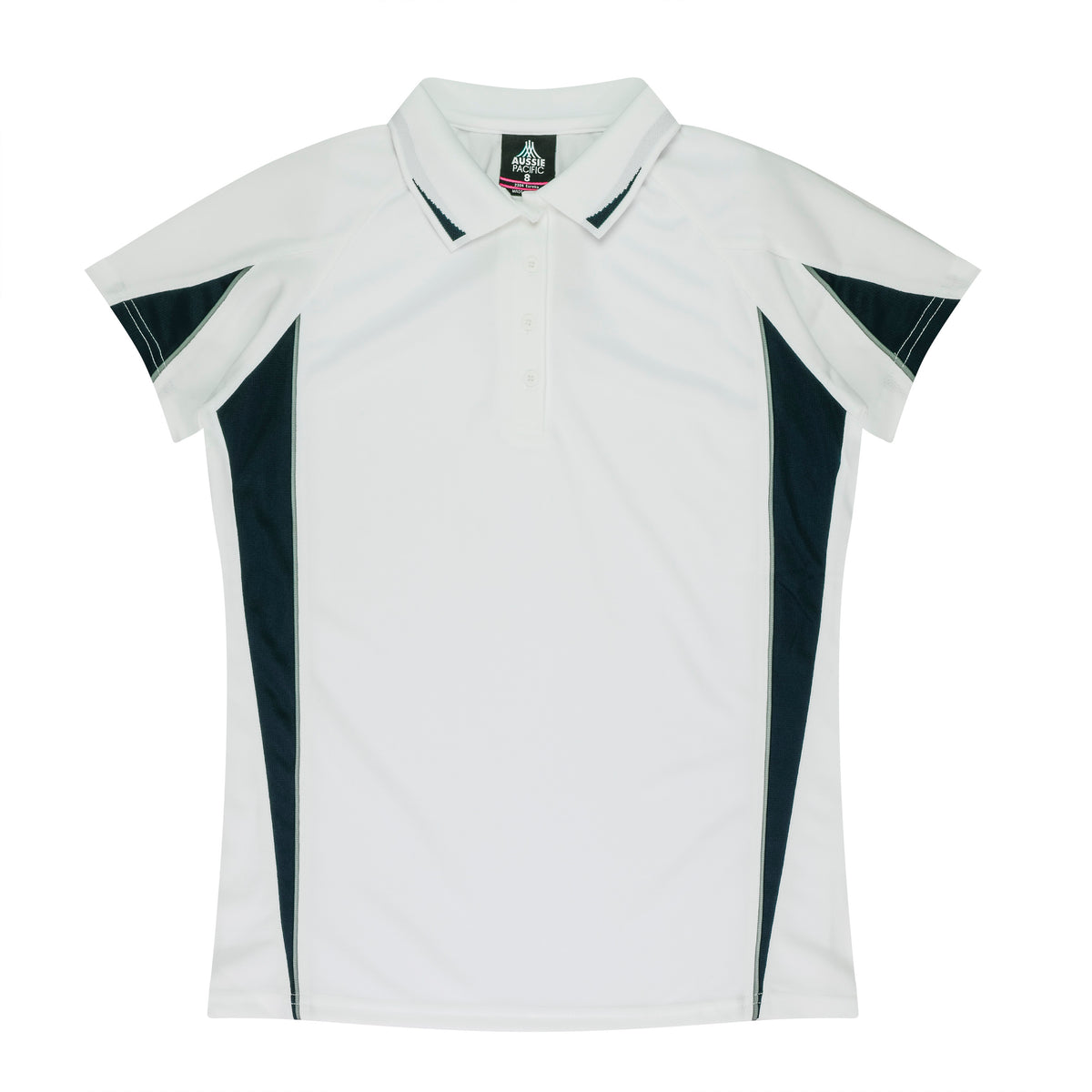 EUREKA LADY POLOS RUNOUT - V2304 - WHITE/NAVY