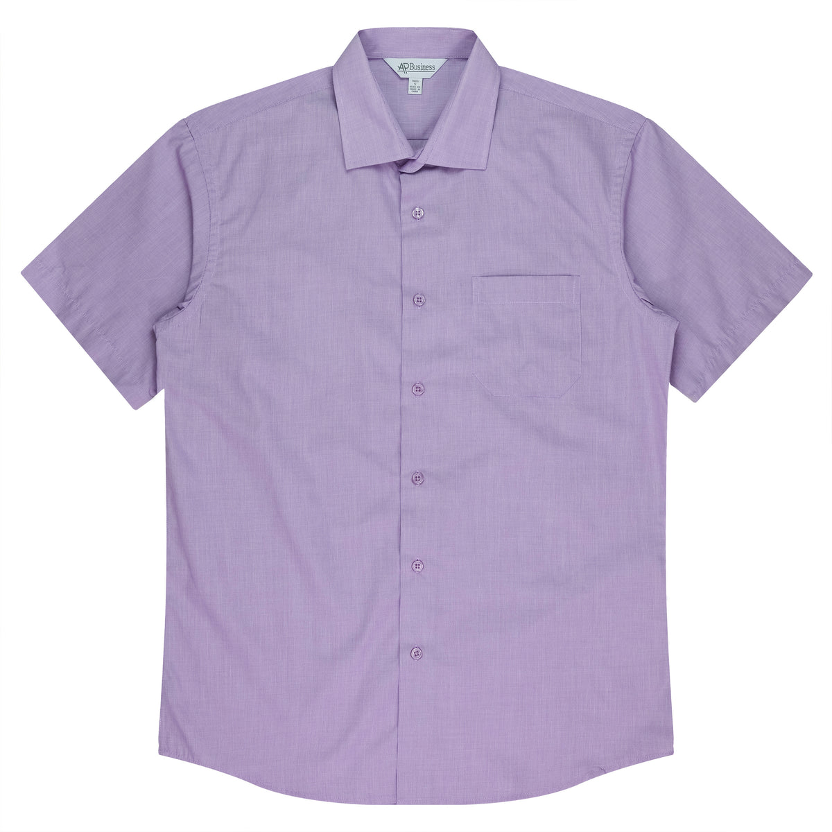 GRANGE MENS SHIRT SHORT SLEEVE RUNOUT - V1902S - MAUVE