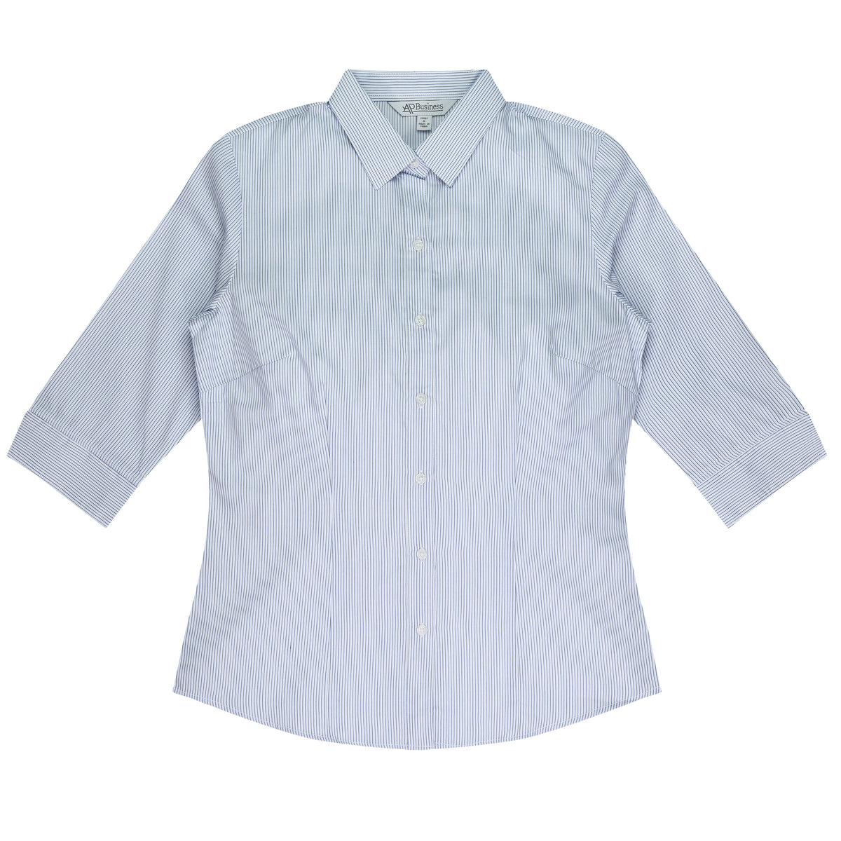 HENLEY LADY SHIRT 3/4 SLEEVE RUNOUT - V2900T - WHITE/NAVY