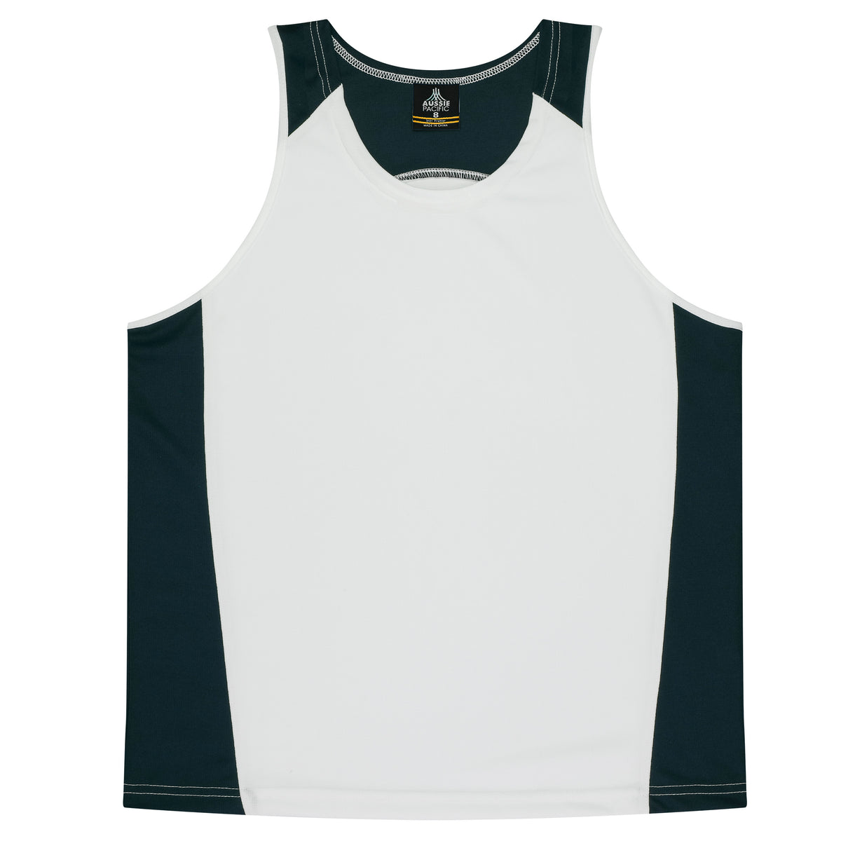 PREMIER KIDS SINGLETS - V3101 - WHITE/NAVY
