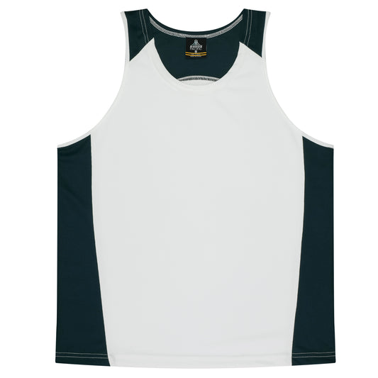 PREMIER KIDS SINGLETS - V3101 - WHITE/NAVY