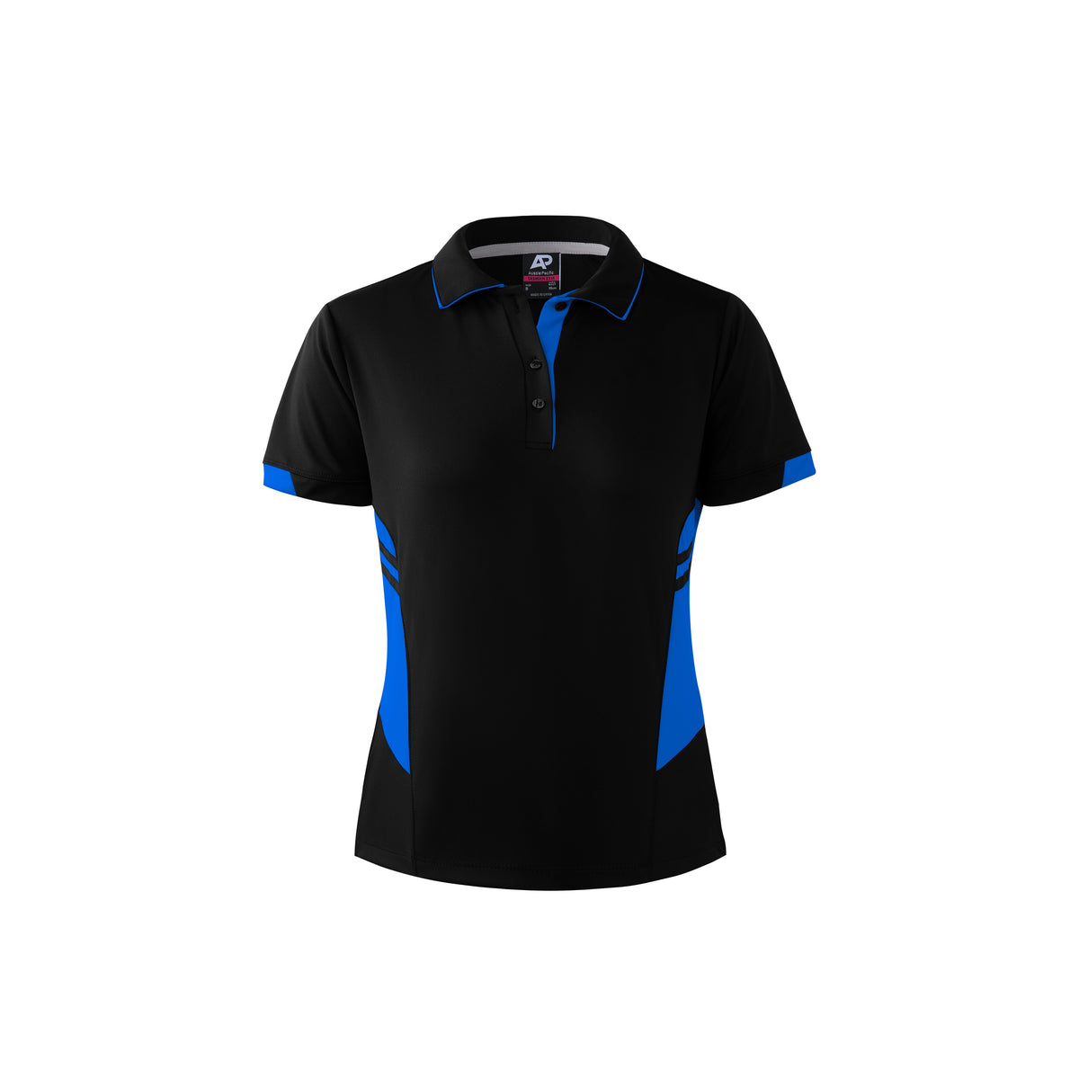 TASMAN LADY POLOS - V2311 - BLACK/CYAN