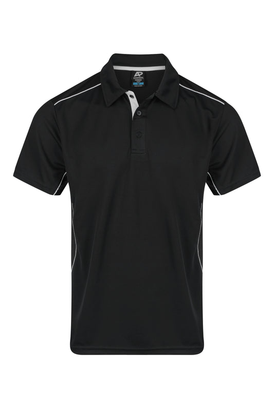 KURANDA MENS POLOS - V1323 - BLACK/WHITE