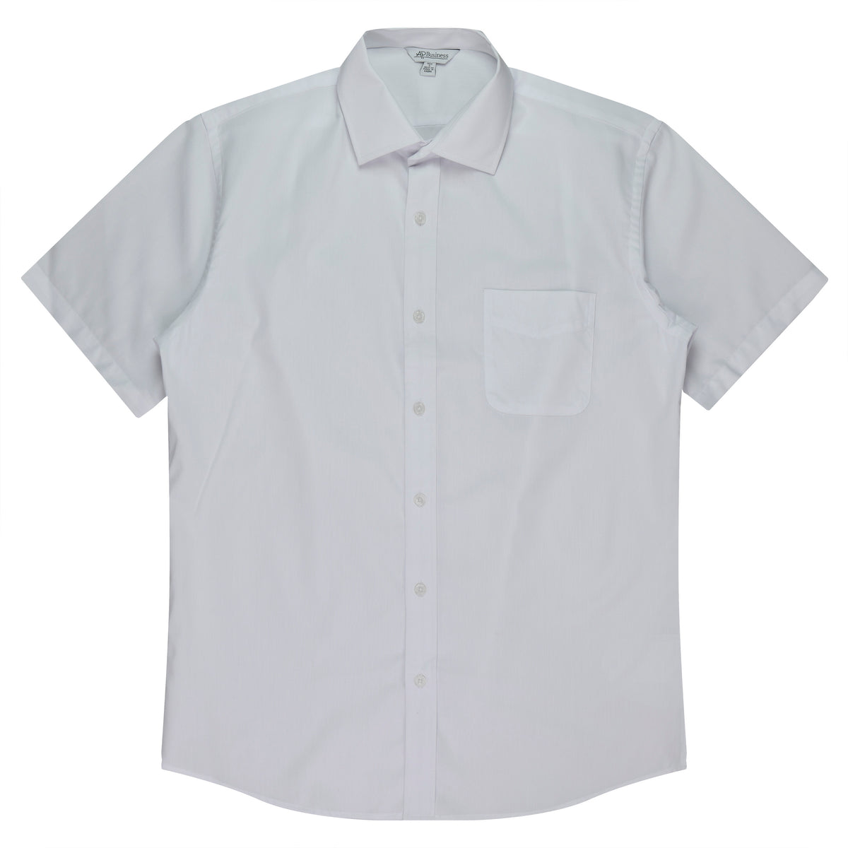 MOSMAN MENS SHIRT SHORT SLEEVE RUNOUT - V1903S - WHITE