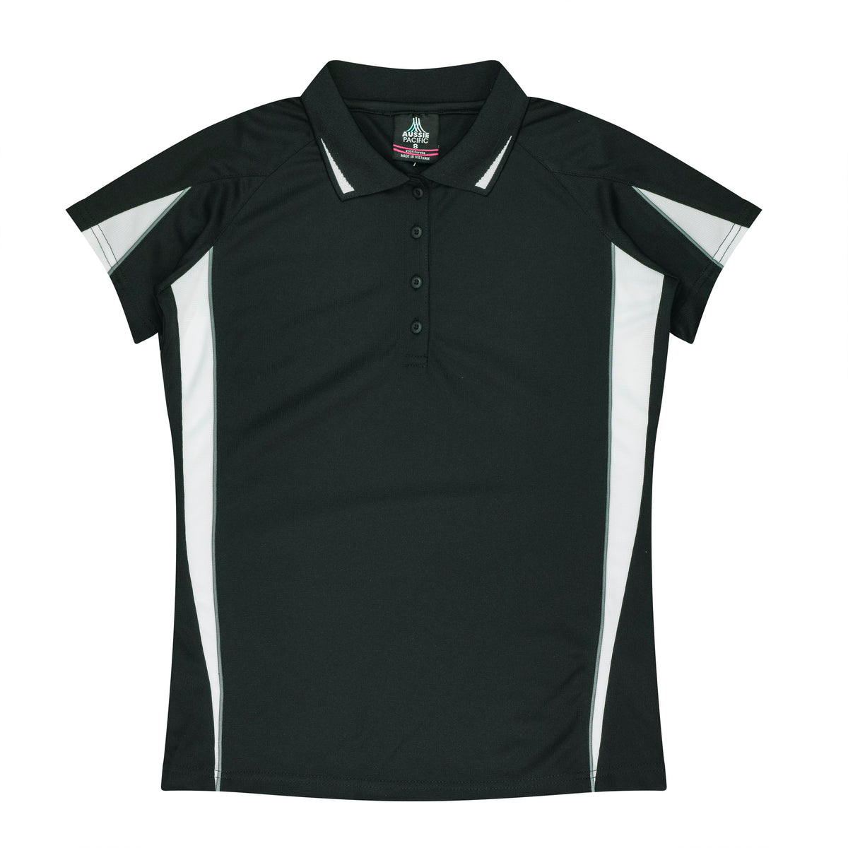 EUREKA LADY POLOS - V2304 - BLACK/WHITE