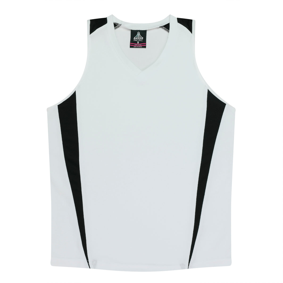 EUREKA LADY SINGLETS - V2104 - WHITE/BLACK