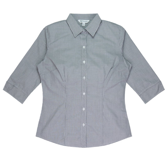 TOORAK LADY SHIRT 3/4 SLEEVE RUNOUT - V2901T - BLACK/WHITE