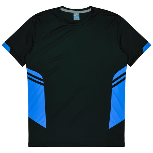 TASMAN KIDS TEES - V3211 - BLACK/CYAN