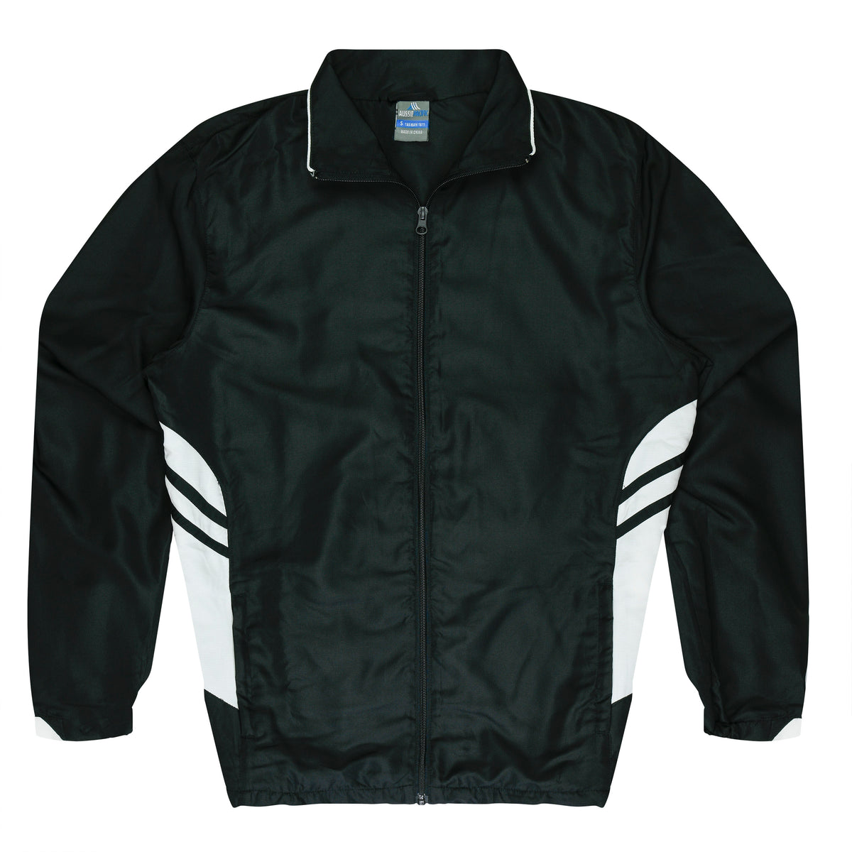TASMAN KIDS TRACKTOPS RUNOUT - V3611 - BLACK/WHITE