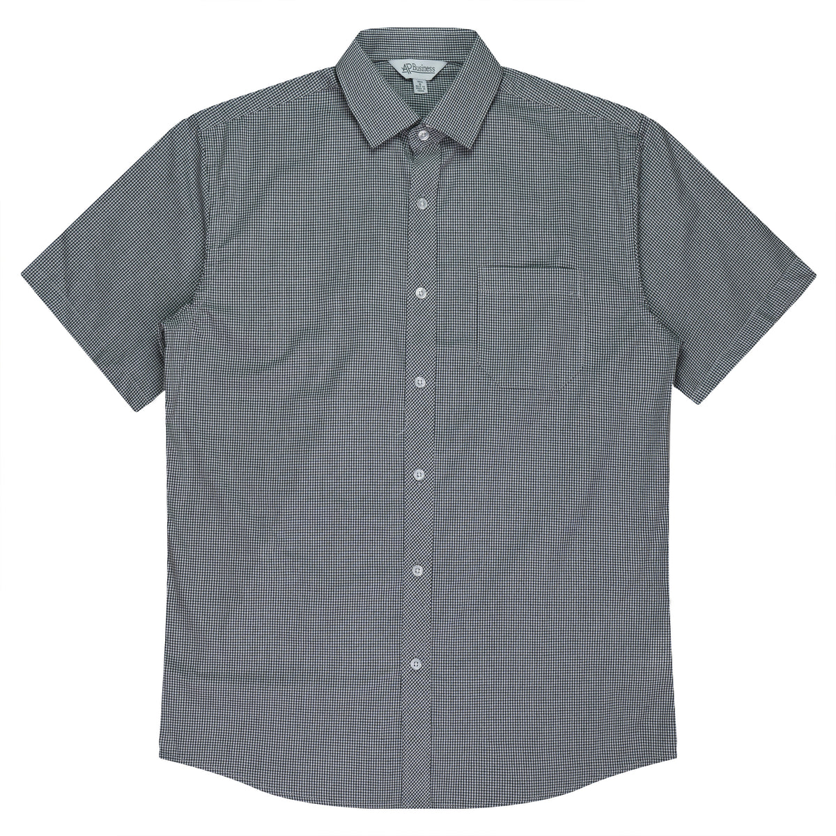 TOORAK MENS SHIRT SHORT SLEEVE RUNOUT - V1901S - BLACK/WHITE