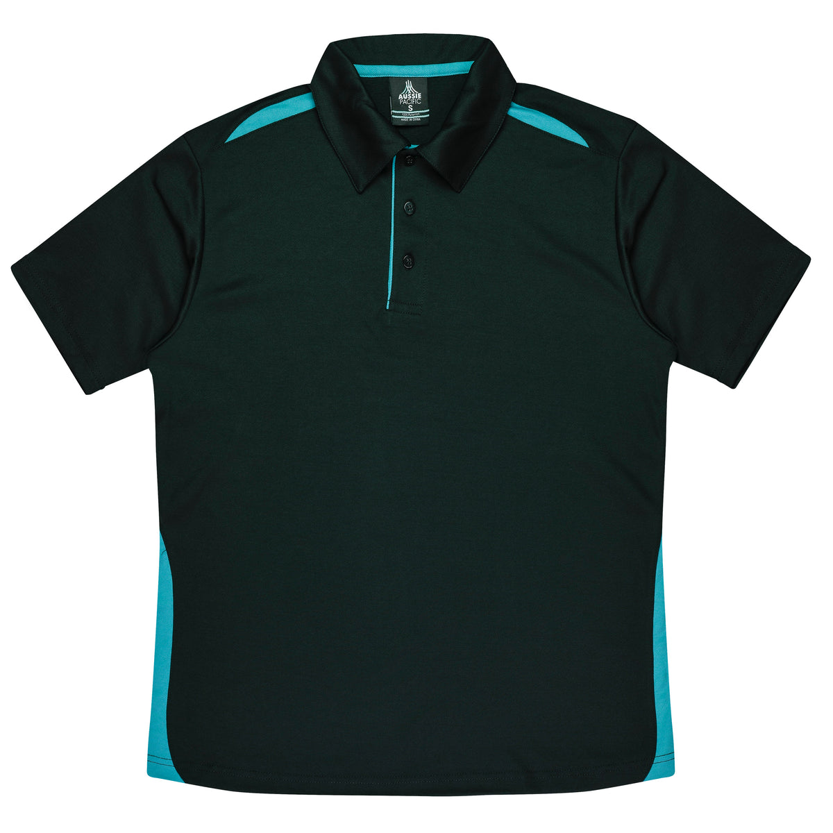 PATERSON KIDS POLOS RUNOUT - V3305 - BLACK/TEAL