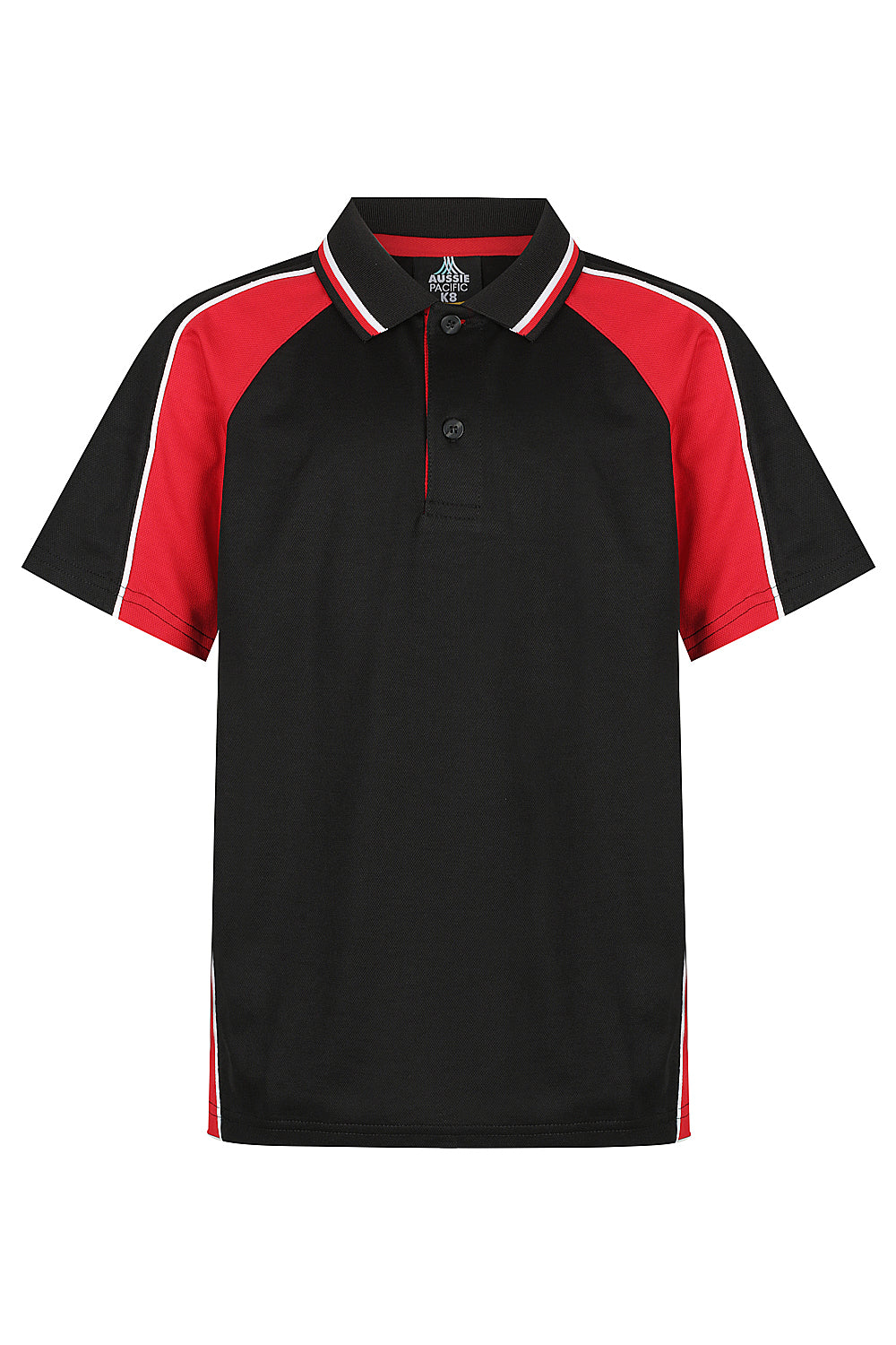 PANORAMA KIDS POLOS - V3309 - BLACK/RED/WHITE