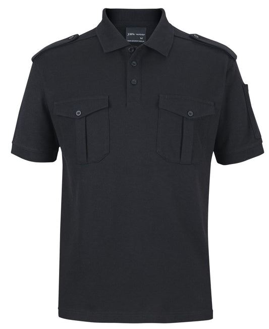 JB's S/S 250 EPAULETTE POLO WHITE